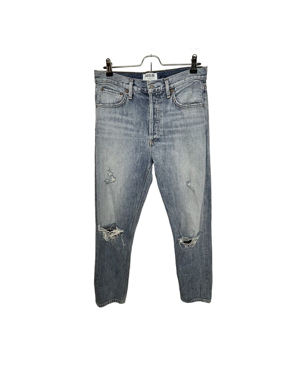 AGOLDE Los Angeles Premium Women’s Sz 27 Distressed Button Fly Denim Jeans